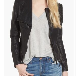 Biker faux leather jacket